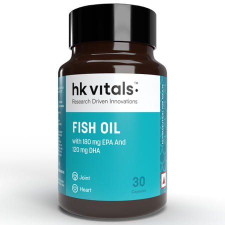 Hk Vitals Fish Oil (30 Capsules) | For Men And Women | 1000mg Omega 3