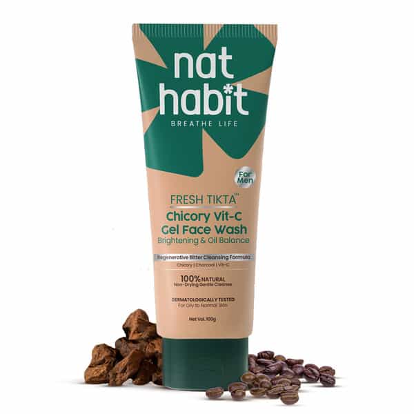 Nat Habit Roasted Chicory Gel Skin Detox Charcoal Face Wash (100G)