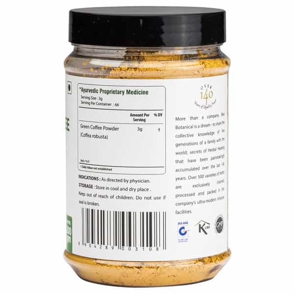 Bixa Botanical Green Coffee Beans Powder-Supports Weight Loss & Appetite Suppressor(200G)