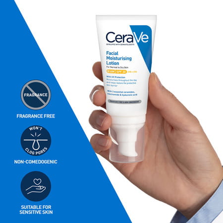 Cerave Am Spf 30 Facial Moisturizing Lotion For Normal To Dry Skin 52Ml
