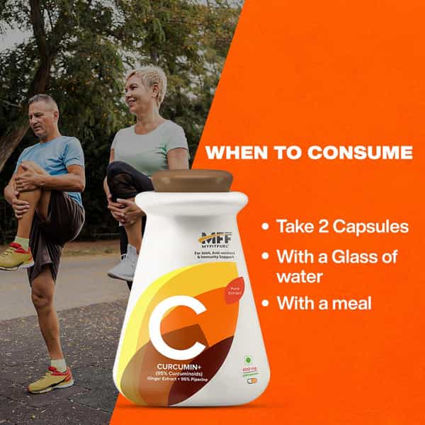 Myfitfuel Curcumin+ (95% Curcuminoids With Ginger Root Extract & Piperine 95% | 600Mg | 90 Capsules)