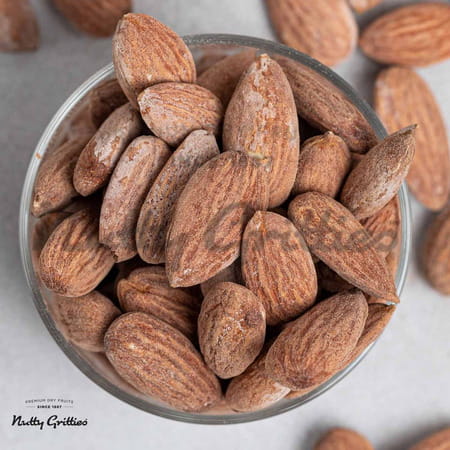 Nutty Gritties California Roasted Almonds| Lightly Salted And Dry Roasted - 200g