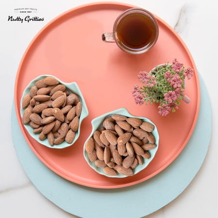 Nutty Gritties California Roasted Almonds| Lightly Salted And Dry Roasted - 200g
