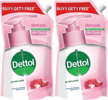 Dettol Liquid Handwash Refill (Buy 1 Get 1 Free-675ml Each)-10x Better Germ Protection