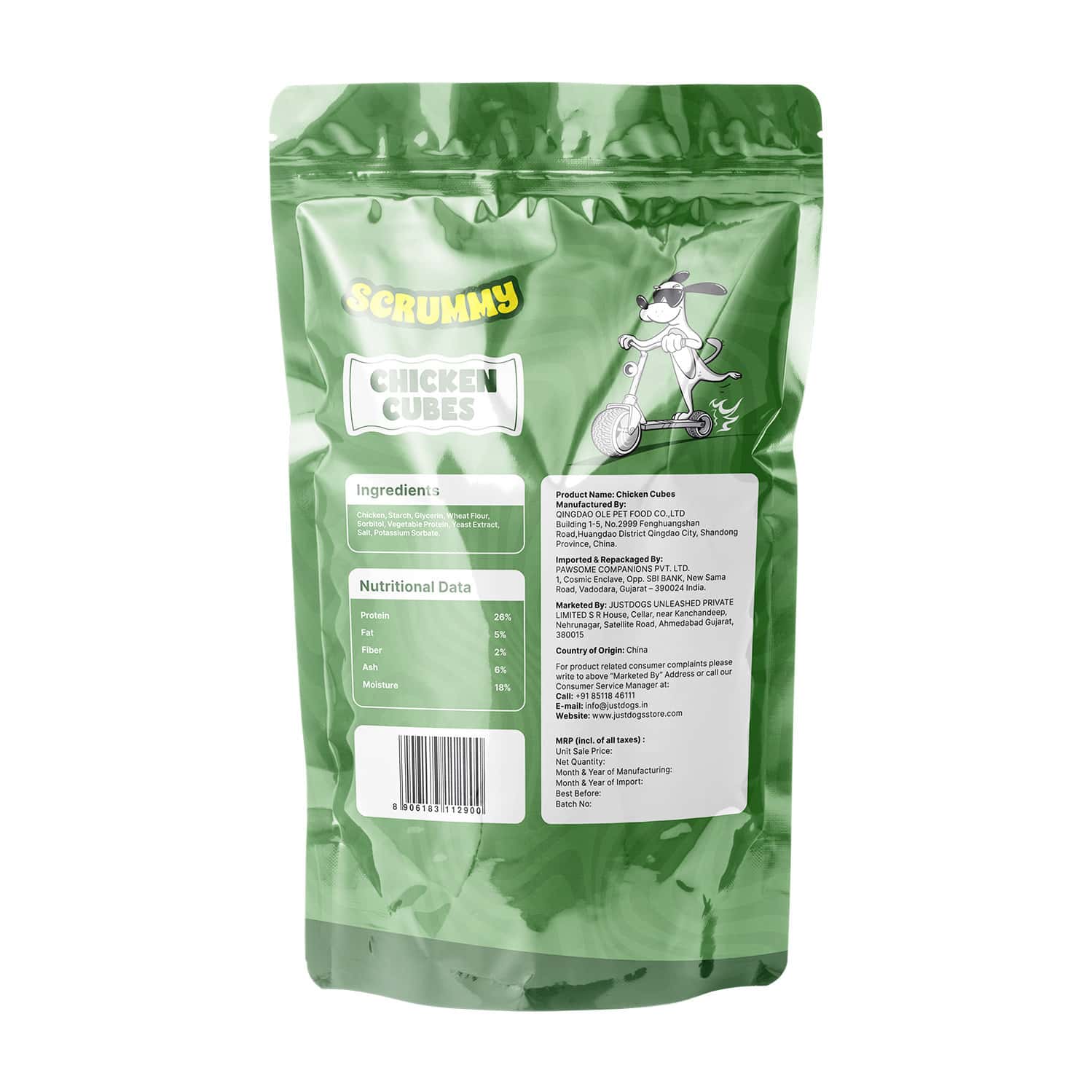 Scrummy Chicken Cubes Dog Treats | 70 G