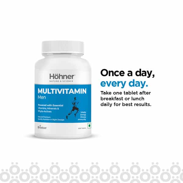 Hohner Multivitamin Men With Essentials Vitamins Minerals & Phyto-Actives Once A Day -60 Tablets