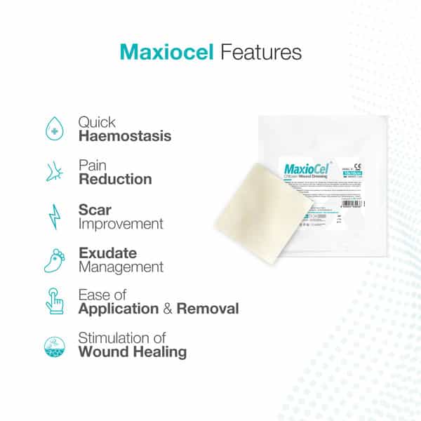 Maxiocel Wound Care Dressing For Ulcers (10Cm X 10Cm) - Box Of 5 Units