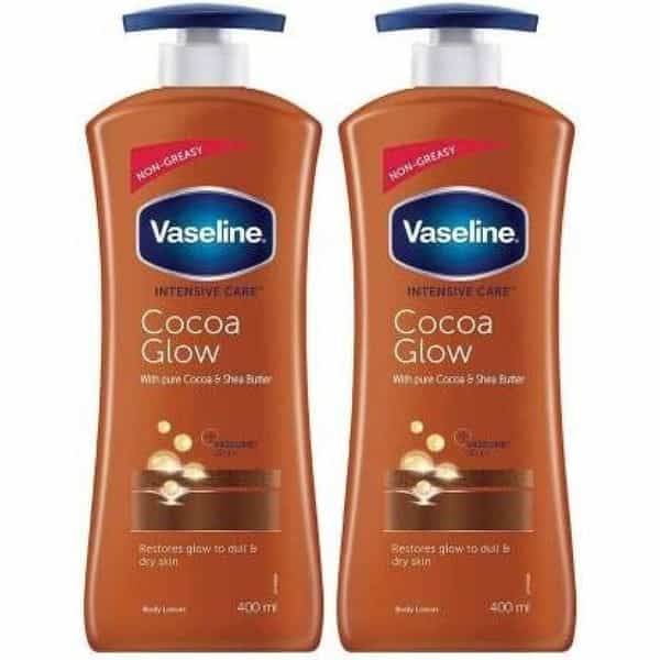 Vaseline Cocoa Glow Shea Butter Body Lotion - 400Ml (Pack Of 2)