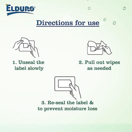 Elduro Wipes | Wet Tissues Wipes For Adults Bed And Bath Unisex Adult - Pack Of 6 (60 Counts)