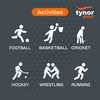 Tynor Knee Wrap (Neo) Black & Orange Universal 1 Unit