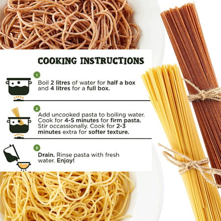 Long & Short Plant Protein Spaghetti Pasta|Red Kidney Beans + Chickpea|Pack Of 2 (250gx2)