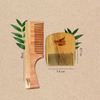 Imvelo Neem Wooden Combs - Pocket Size 1 Beard Comb + 1 Fine Comb For Hair Growth ( Pack Of 1 )