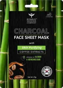 Bombay Shaving Company Charcoal Face Sheet Mask For Easy At-Home Skin Restoration - 25 Gm