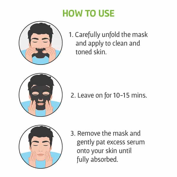 Bombay Shaving Company Charcoal Face Sheet Mask For Easy At-Home Skin Restoration - 25 Gm