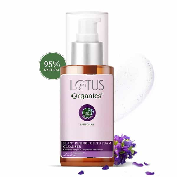 Lotus Organics+ Bakuchiol Plant Retinol Oil To Foam Cleanser 100Ml