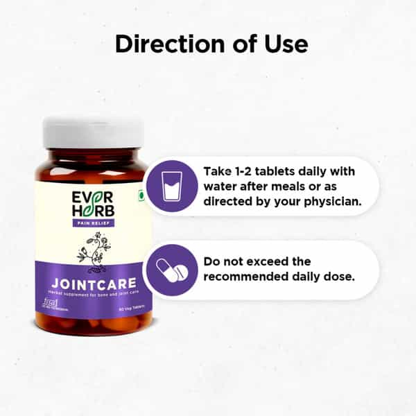 Everherb | Jointcare | Blend Of 9 Powerful Herbs | Joint & Bone | Bottle 60 Tablets (By Pharmeasy)