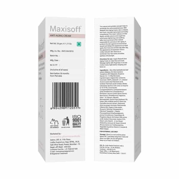 Maxisoft Anti-Aging | Ph 5.5 | Cream | Tube | 50 Gm | Pack Of 4