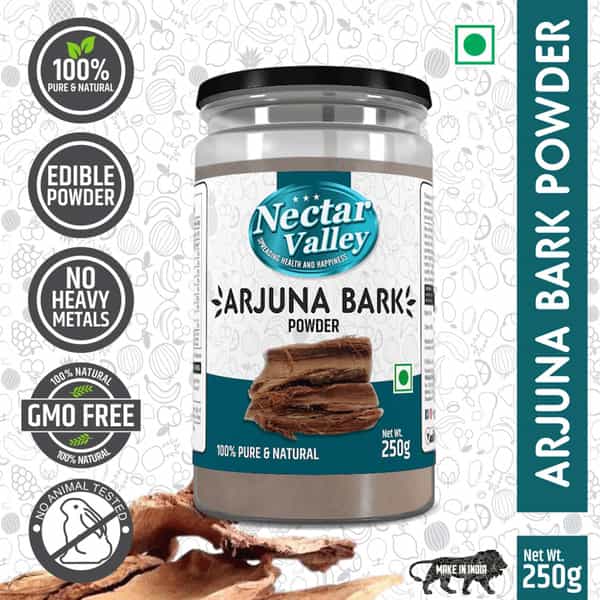 Nectar Valley Arjuna Bark/ Arjun Chal Powder | Pure & Organically Processed Bark Powder - 250G
