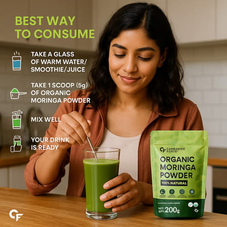 Carbamide Forte Moringa Powder Organic | Moringa Leaves Powder Organic For Immunity | Digestion-100g