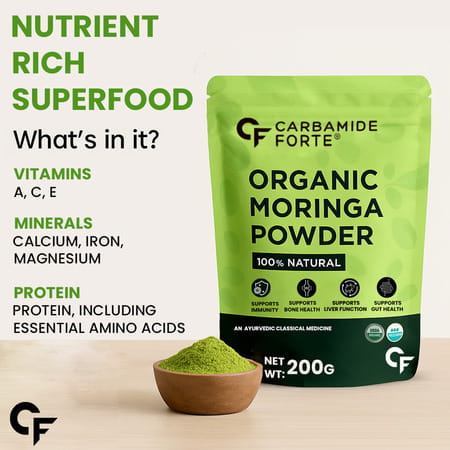 Carbamide Forte Moringa Powder Organic | Moringa Leaves Powder Organic For Immunity | Digestion-100g