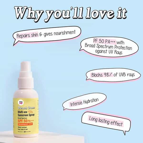 Myglamm Popxo Beach Bum Ultra-Light Sunscreen Spray Spf 50