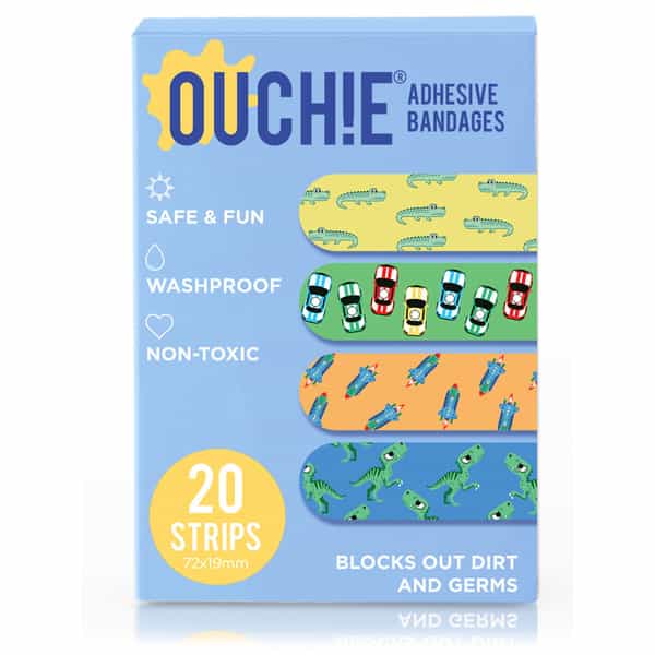 Ouchie Non-Toxic Printed Bandages Double Combo (40 Pack) - Ouchie X Muso & Blue