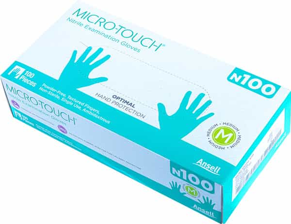 Ansell Micro Touch Nitrile N100 Multipurpose Examination Glove - Medium