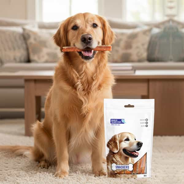 Snackers Marbled Salmon Strips (With Fish Skin) Dog Treats | 70 G