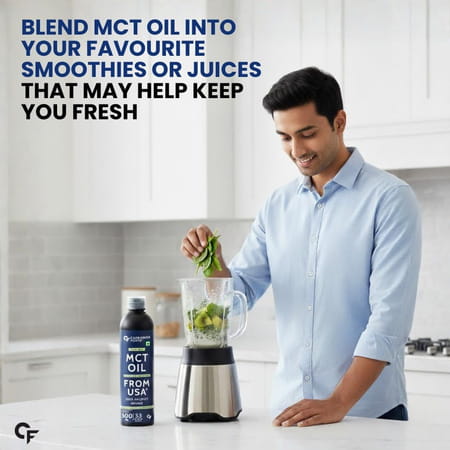 Carbamide Forte Pure Mct Oil C8 From Usa | 100% Coconut Source | Keto & Paleo Friendly | 500ml