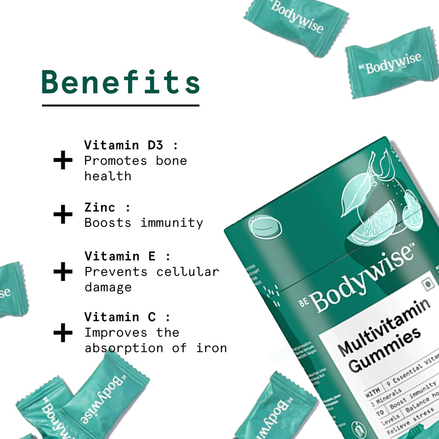 Buy BE BODYWISE MULTIVITAMIN GUMMIES Online & Get Upto 60 OFF at PharmEasy