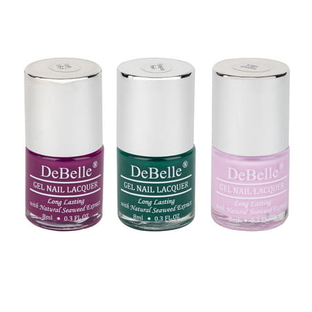 Debelle Gel Nail Polish Combo Set Of 3 Luxe Lotus 24ml (8ml Each)