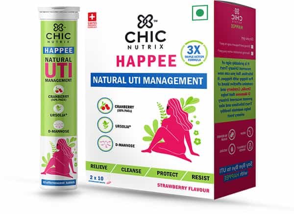 Chicnutrix Happee - Uti Management - Cranberry Ursolia & D-Mannose - 20 Effervescents