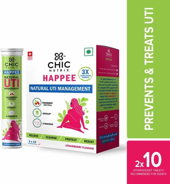 Chicnutrix Happee - Uti Management - Cranberry Ursolia & D-Mannose - 20 Effervescents