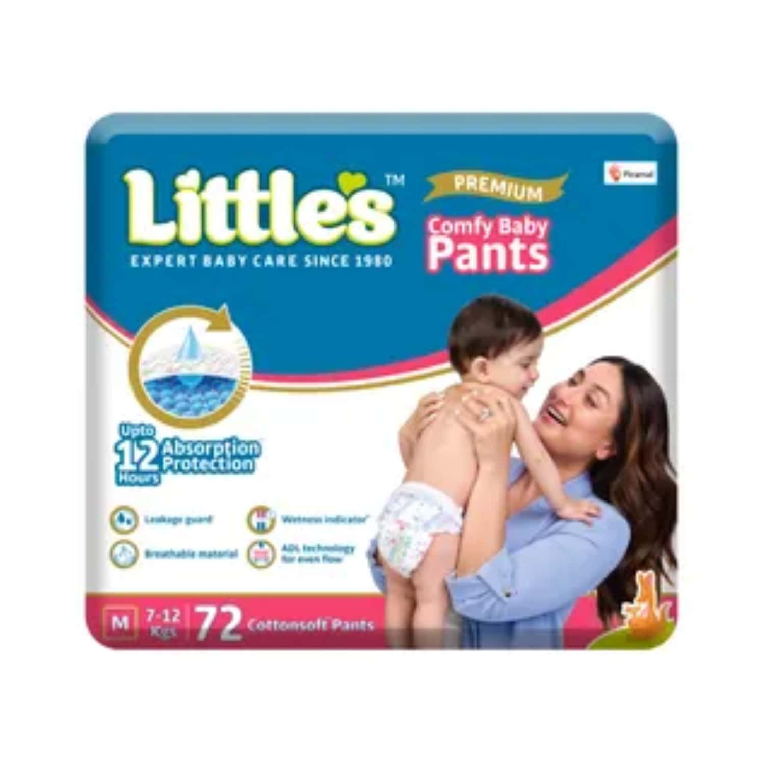 Little's Comfy Baby M Size ( 7-12 Kg) Cottonsoft Pants 9 No's