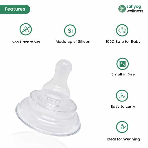 Sahyog Wellness Silicone Nipple Protector For Breast Feeding Mothers - 1 Pc (White)