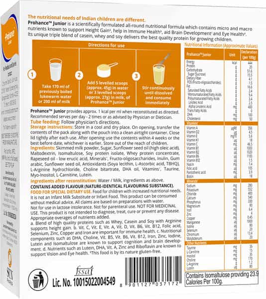 Prohance Junior Nutrition Powder Vanilla 200G