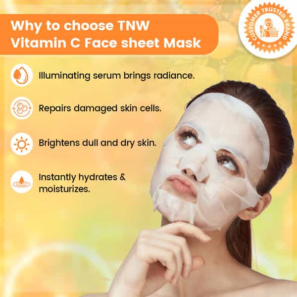 Tnw The Natural Wash Vitamin C Face Sheet Mask - Pack Of 3