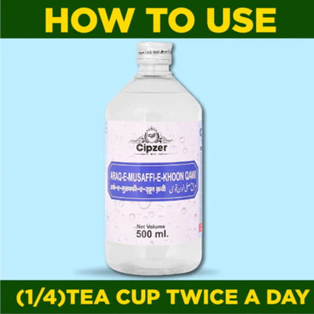 Cipzer Araq-E-Musaffi-E-Khoon Qawi 500ml | Herbal Tonic For Blood Purification & General Wellness