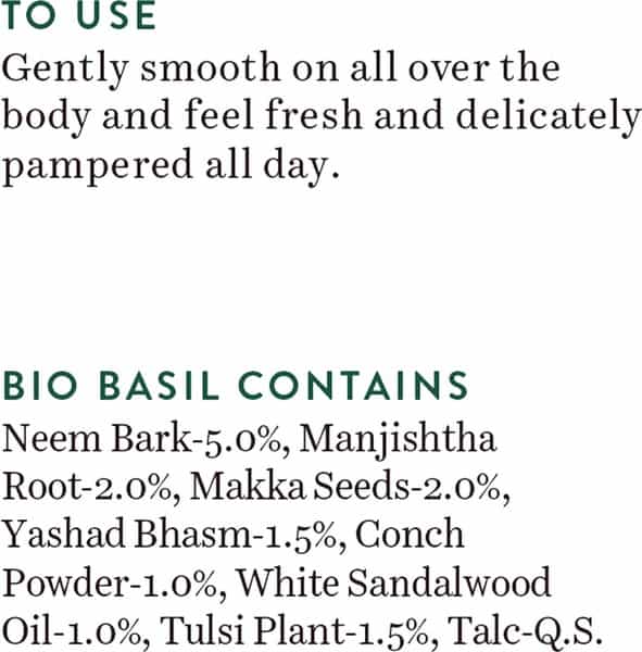 Biotique Bio Basil & Sandalwood Refreshing Body Powder 150 Gm