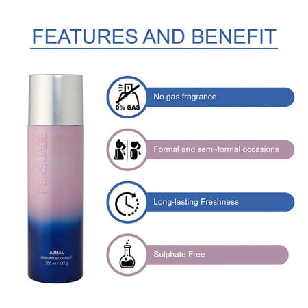 Ajmal Silver Shade For Men And Persuade For Men & Women Each 200ml (Total 400ml)