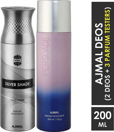 Ajmal Silver Shade For Men And Persuade For Men & Women Each 200ml (Total 400ml)
