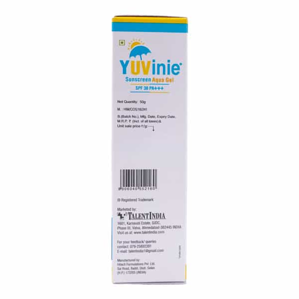 Yuvinie | Spf 30 | Sunscreen Aqua Gel 50 Gm
