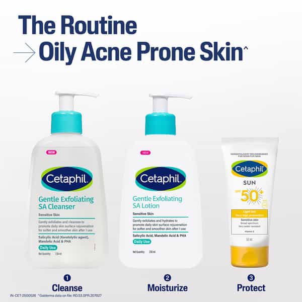 Cetaphil Gentle Exfoliating Sa Cleanser For Sensitive Skin 236 Ml
