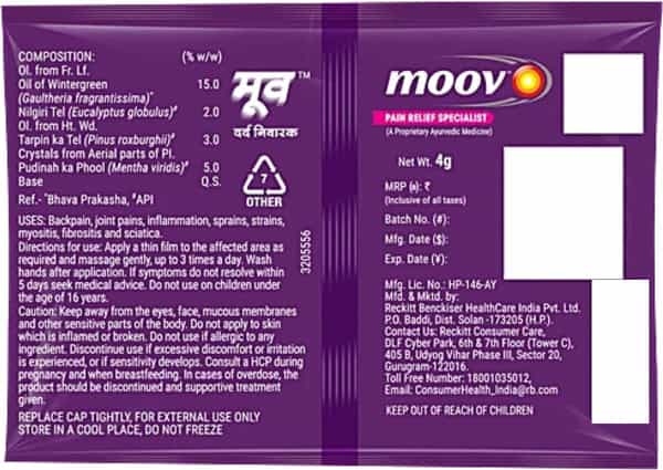 Moov Pain Relief Specialist Cream 4 G