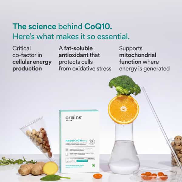 Origins Nutra Natural's Coq-10 (100Mg)|Boost Energy & Stamina | Supports Heart Health-28 Soft Gels