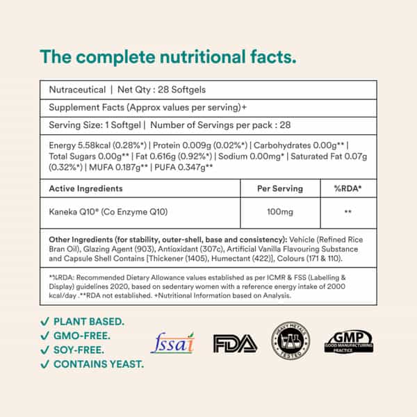 Origins Nutra Natural's Coq-10 (100Mg)|Boost Energy & Stamina | Supports Heart Health-28 Soft Gels