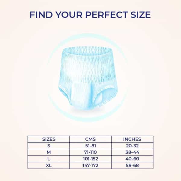 Medisorb Adult Diaper Pants Xxl | Pull-Ups | Elastic Waist Size 152-205 Cm 10 Piece | Pack Of 5