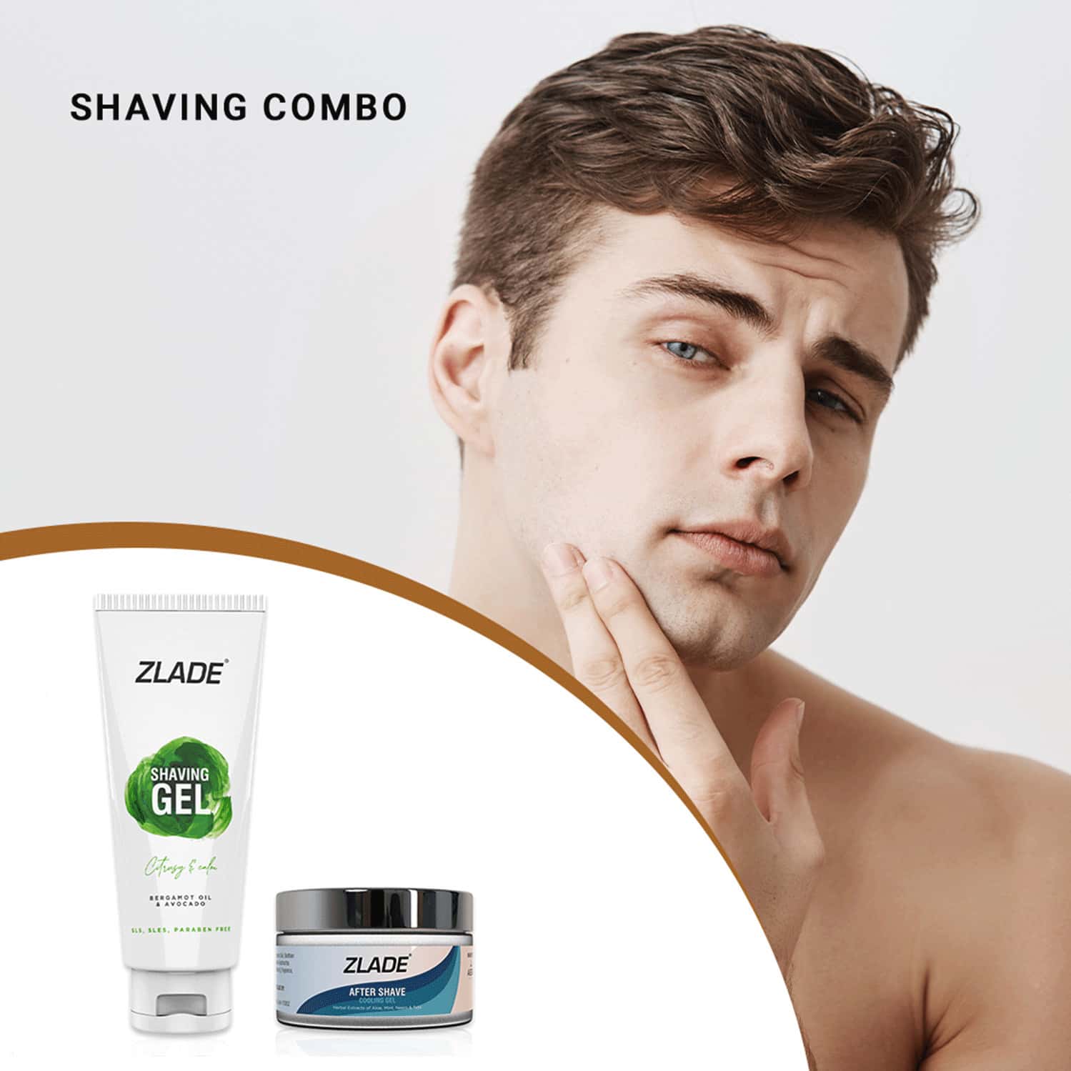 Buy ZLADE ESSENTIALS SHAVE PREP COMBO ALL NATURAL SHAVE GEL (FOAMLESS