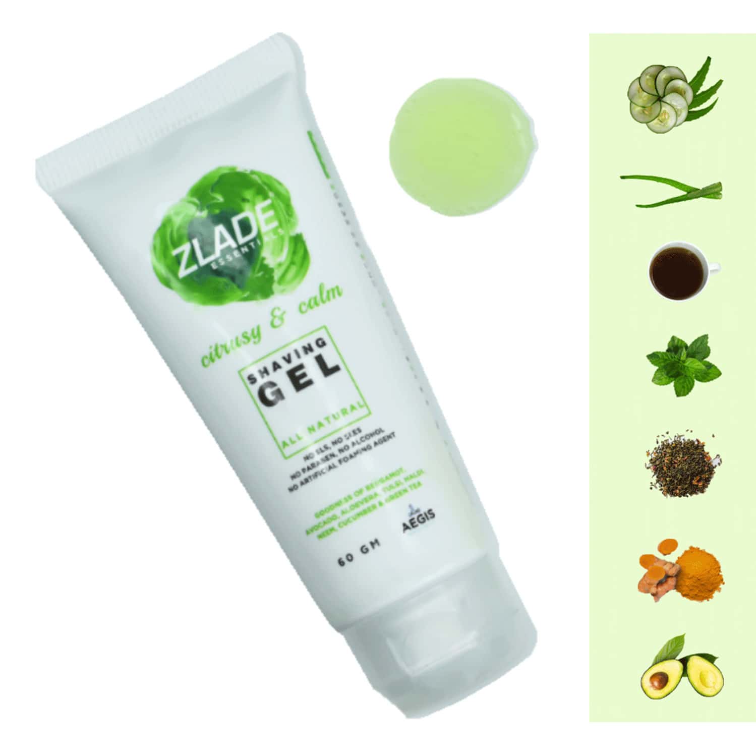 Buy ZLADE ESSENTIALS SHAVE PREP COMBO ALL NATURAL SHAVE GEL (FOAMLESS