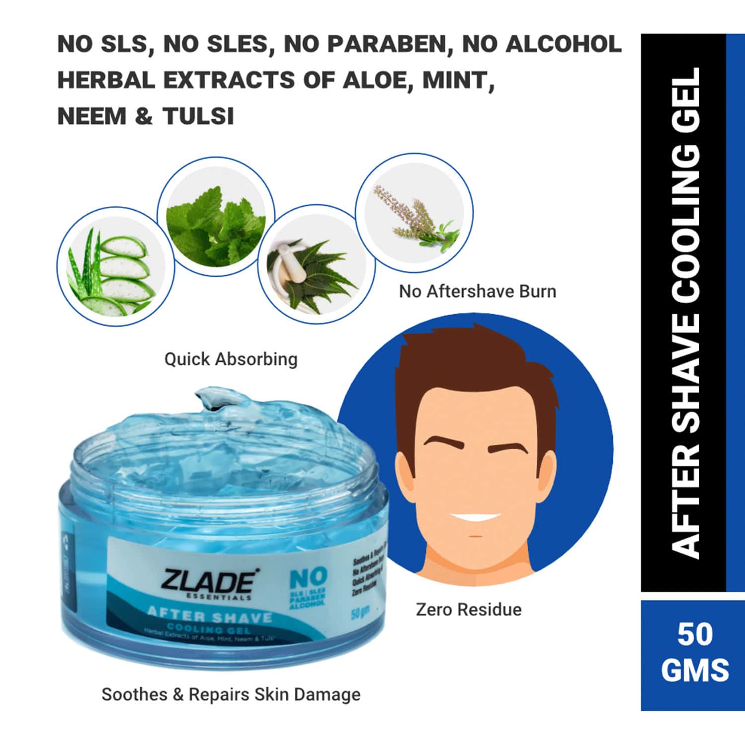 Buy ZLADE ESSENTIALS SHAVE PREP COMBO ALL NATURAL SHAVE GEL (FOAMLESS